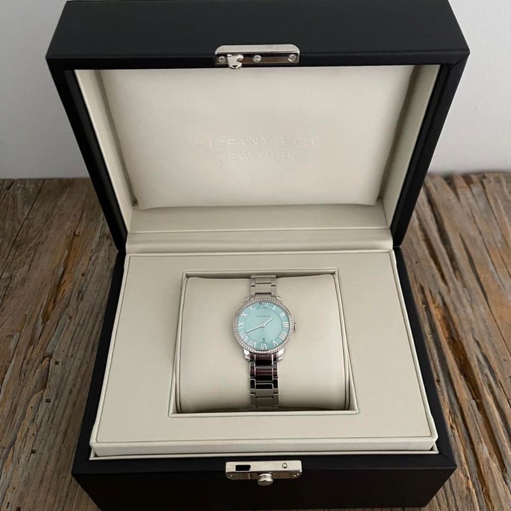 Tiffany and co atlas diamond watch